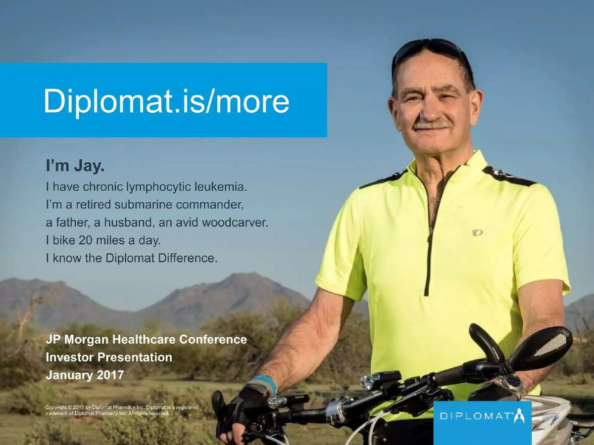 Diplomat Pharmacy Inc. pitch deck slide 1 of 28