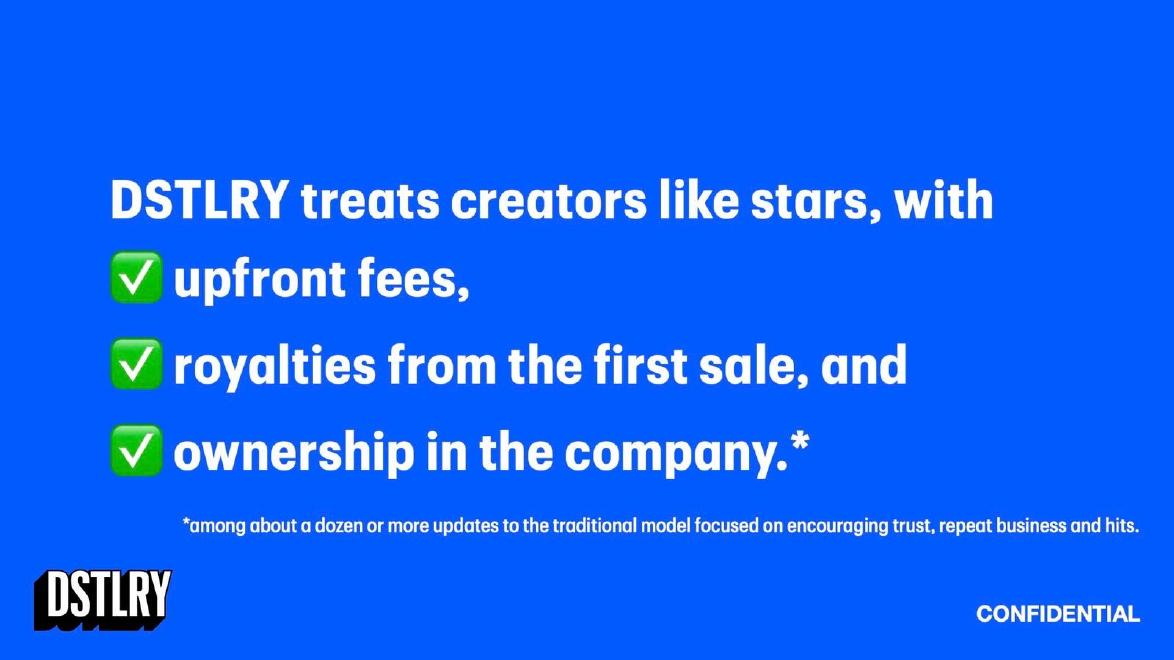 DSTLRY pitch deck Licensing business model slide 13