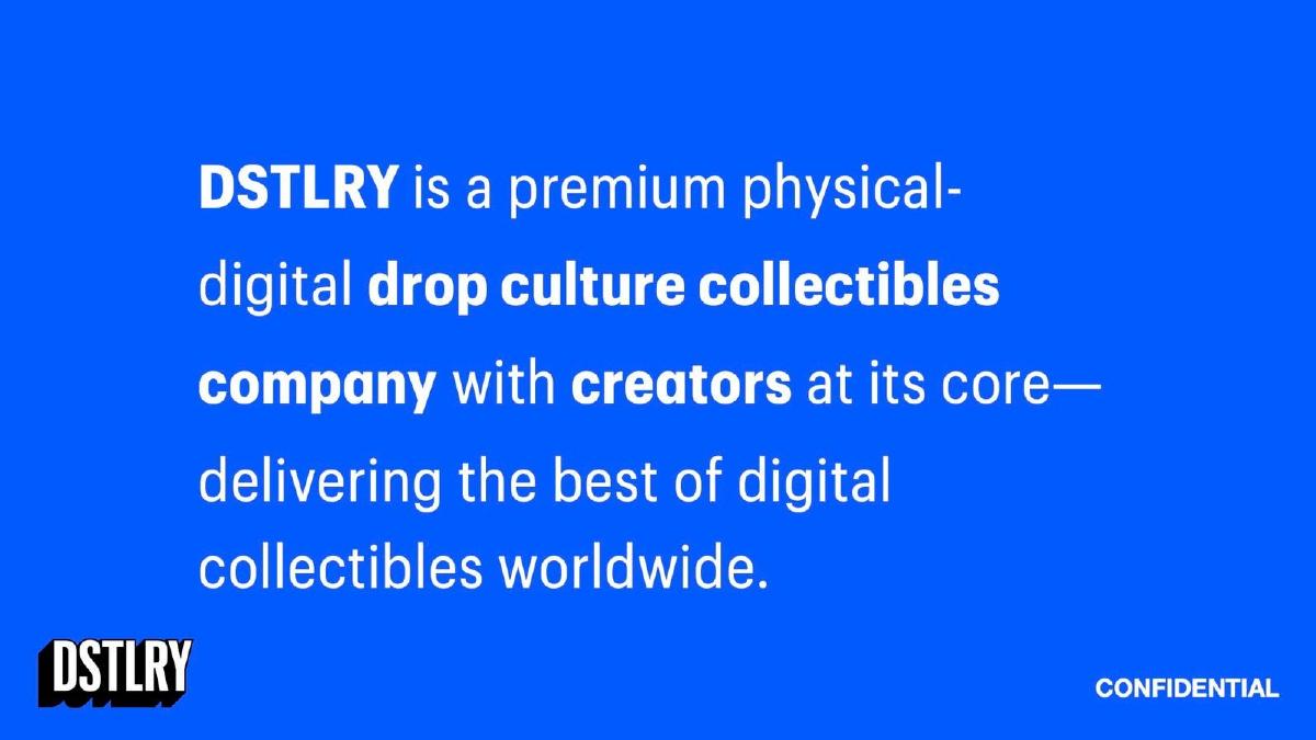 Dstlry pitch deck slide 2 of 26