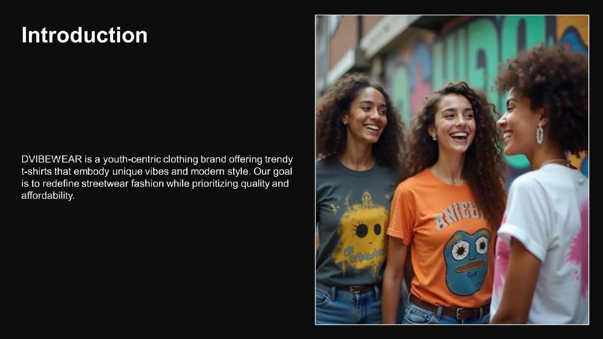 DVIBEWEAR pitch deck slide 2 of 13