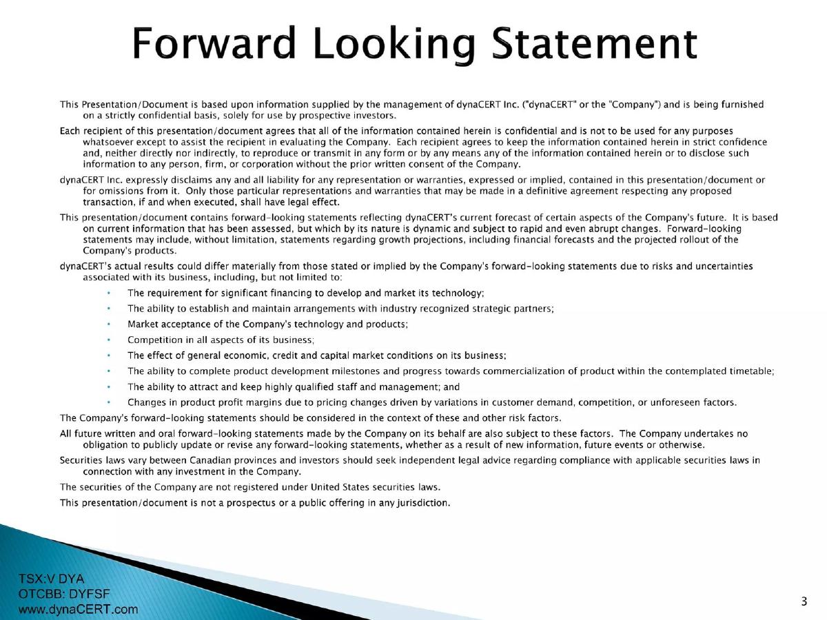 dynaCERT Inc. pitch deck slide 3 of 24