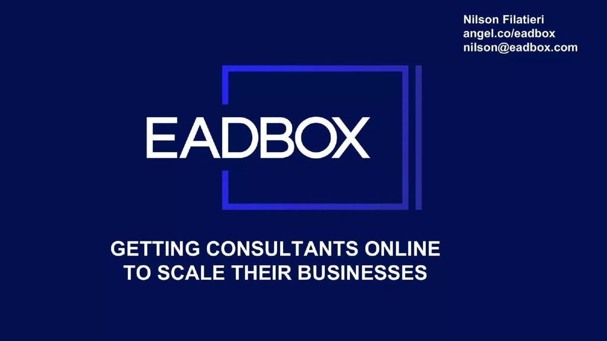 Eadbox pitch deck slide 1 of 10