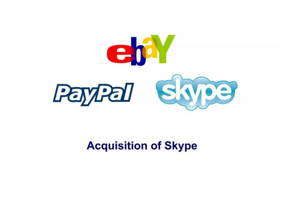 eBay × Skype Acquisition pitch deck slide 1 of 79