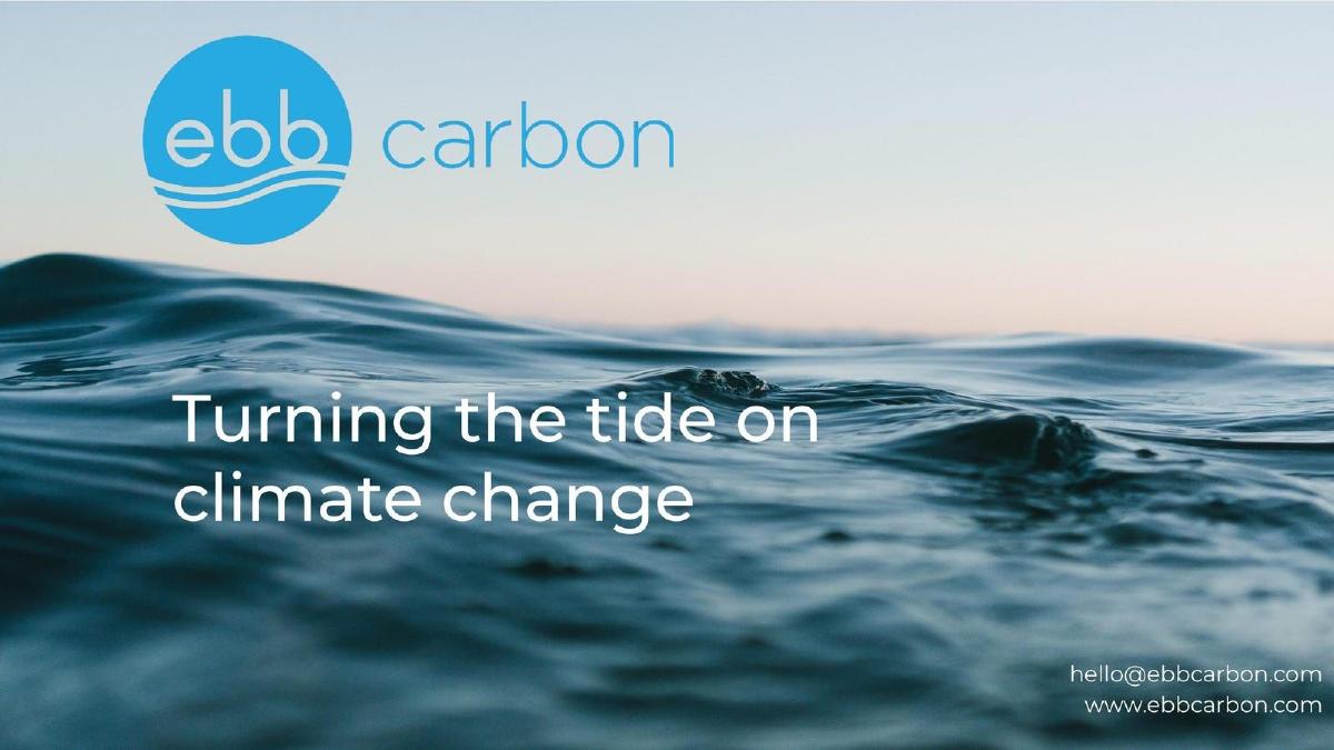 Ebb Carbon pitch deck slide 2 of 14