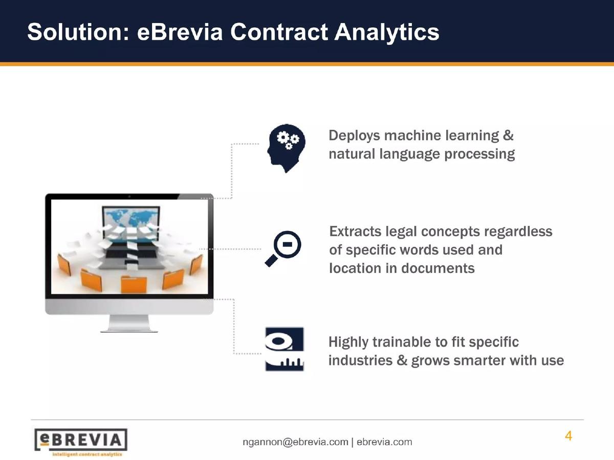 eBrevia pitch deck slide 4 of 8