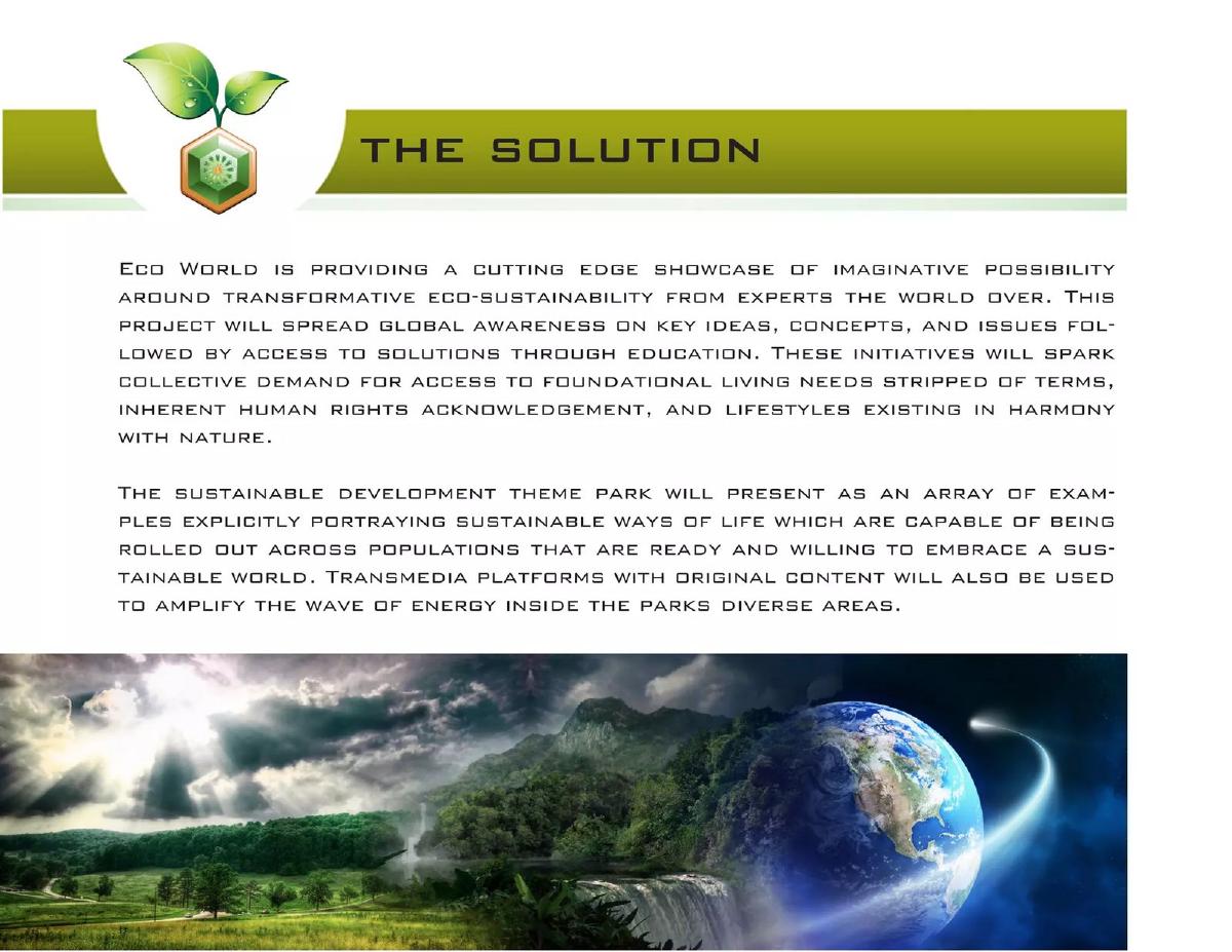 Eco World pitch deck slide 6 of 30