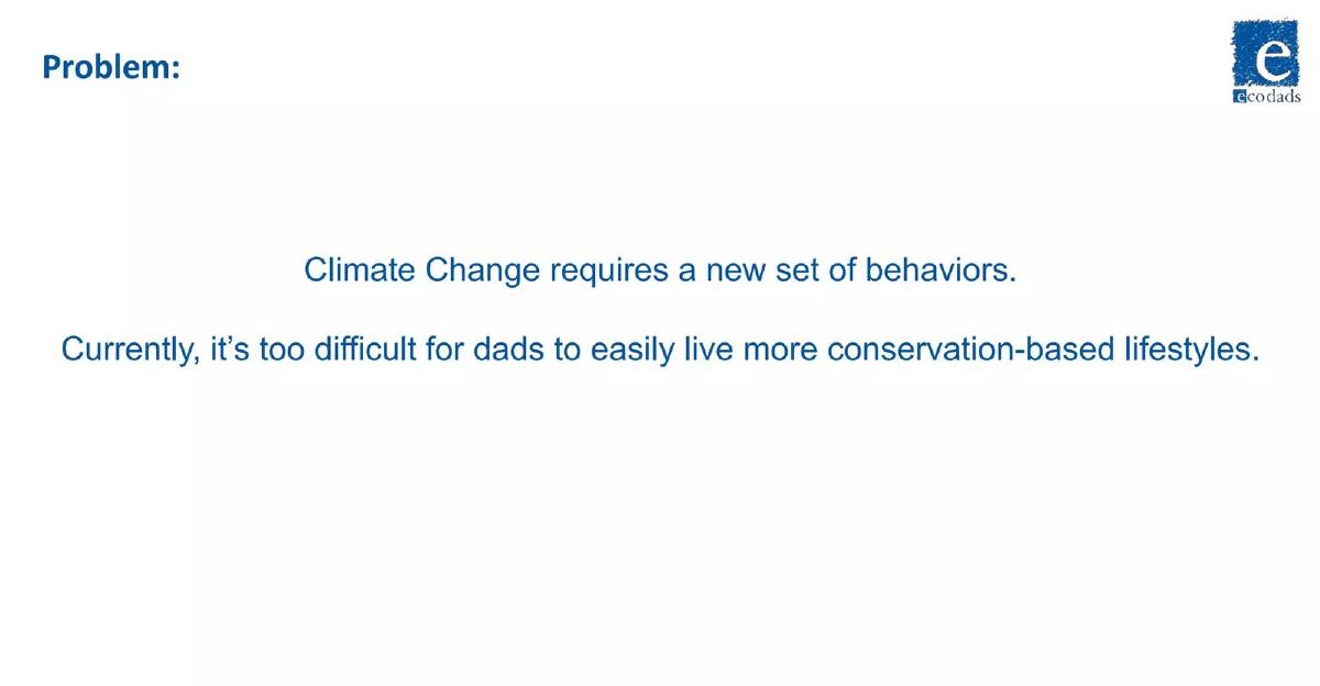 ecodads pitch deck slide 2 of 13