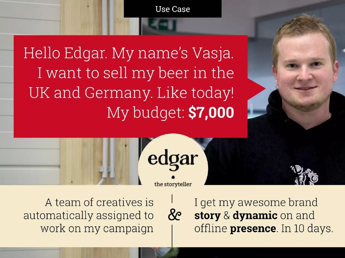 Edgar pitch deck slide 6 of 10
