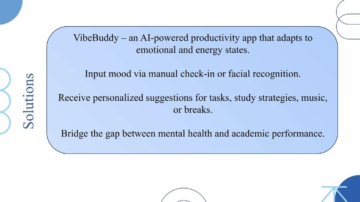 VibeBuddy pitch deck slide 5 of 10