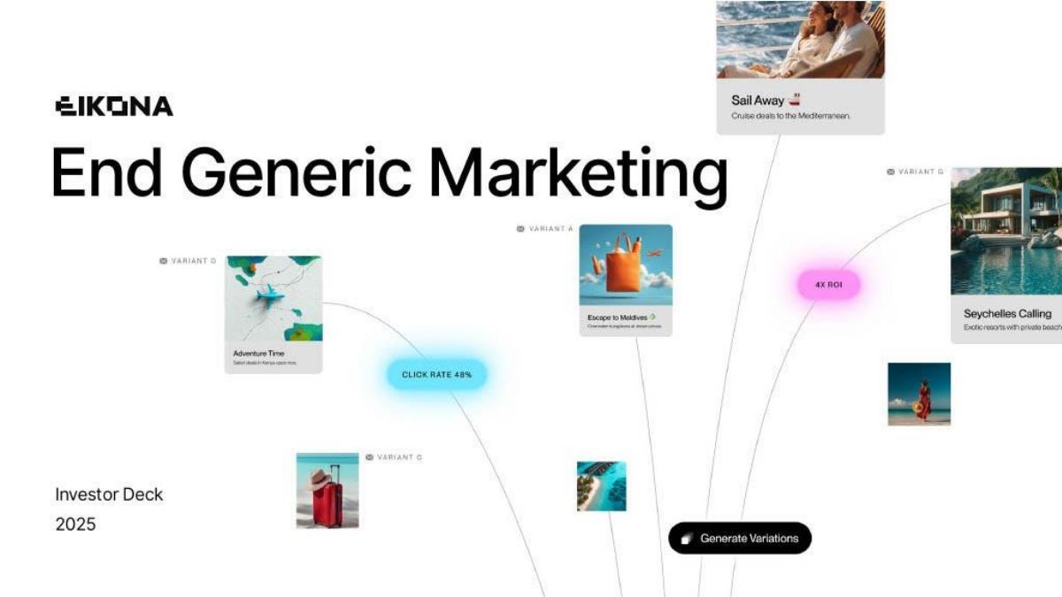 Eikona pitch deck slide 1 of 12