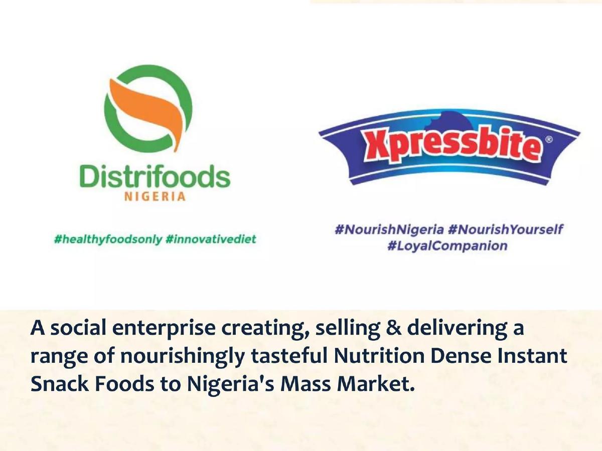 Distrifoods Nigeria (Xpressbite) pitch deck slide 1 of 12