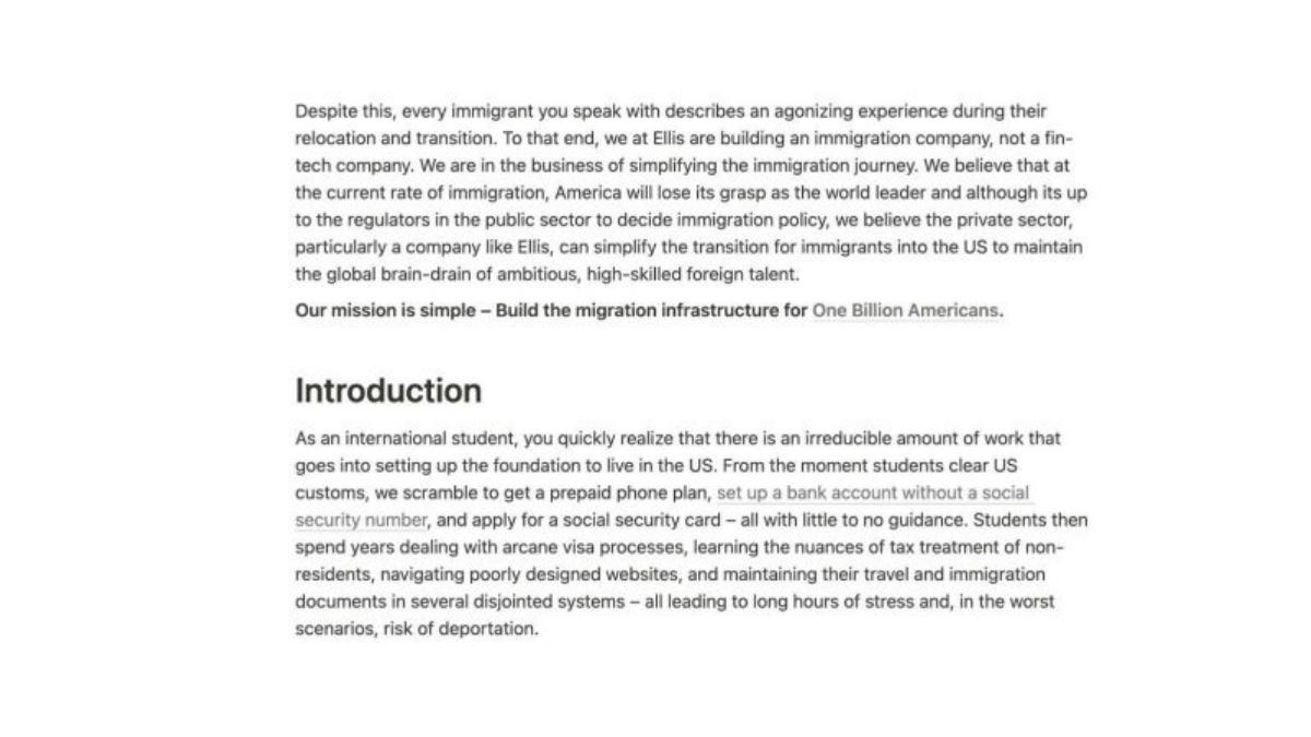 Ellis pitch deck slide 3 of 17