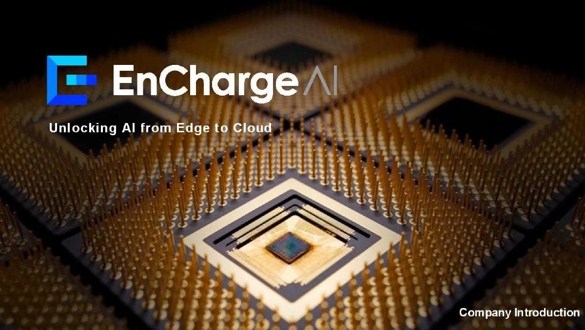 EnCharge AI pitch deck slide 1 of 9