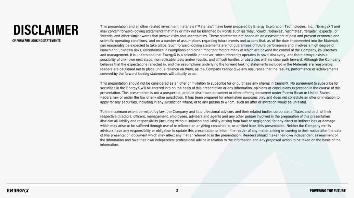 EnergyX pitch deck slide 2 of 27