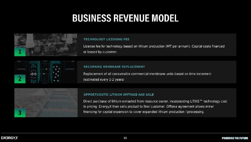 EnergyX pitch deck Licensing business model slide 22