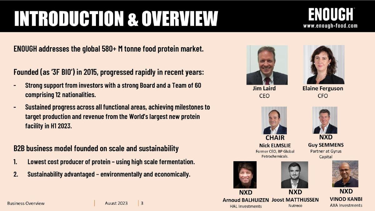 Enough pitch deck slide 3 of 16