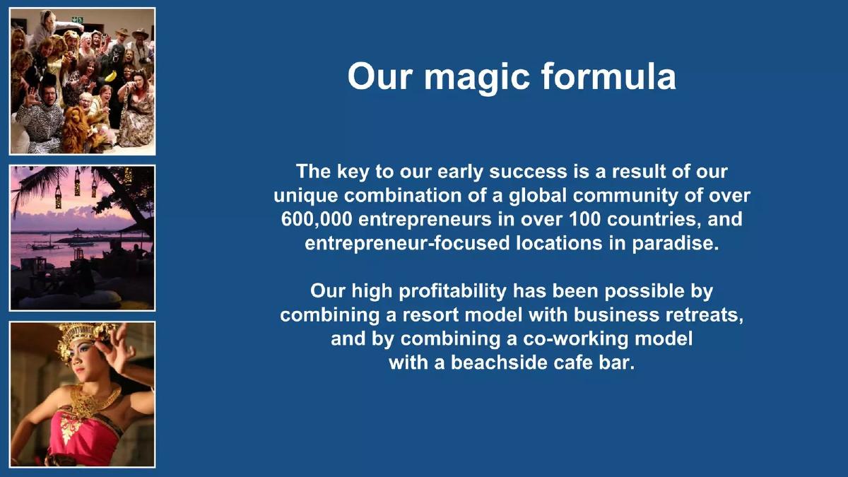 Entrepreneur Resorts pitch deck slide 4 of 17