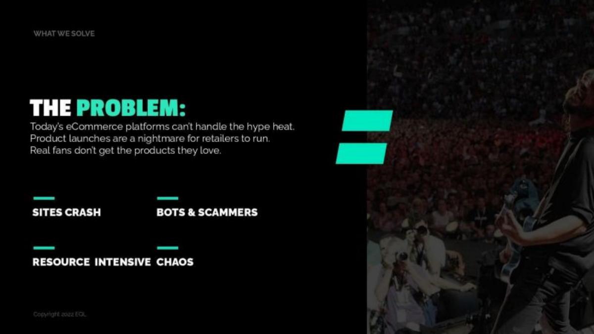 EQL pitch deck slide 5 of 18