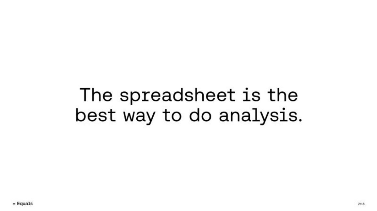 Equals Series A pitch deck slide 2 of 21