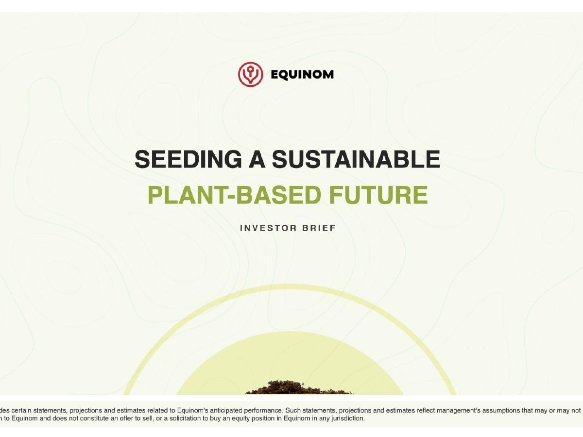 Equinom pitch deck slide 1 of 9