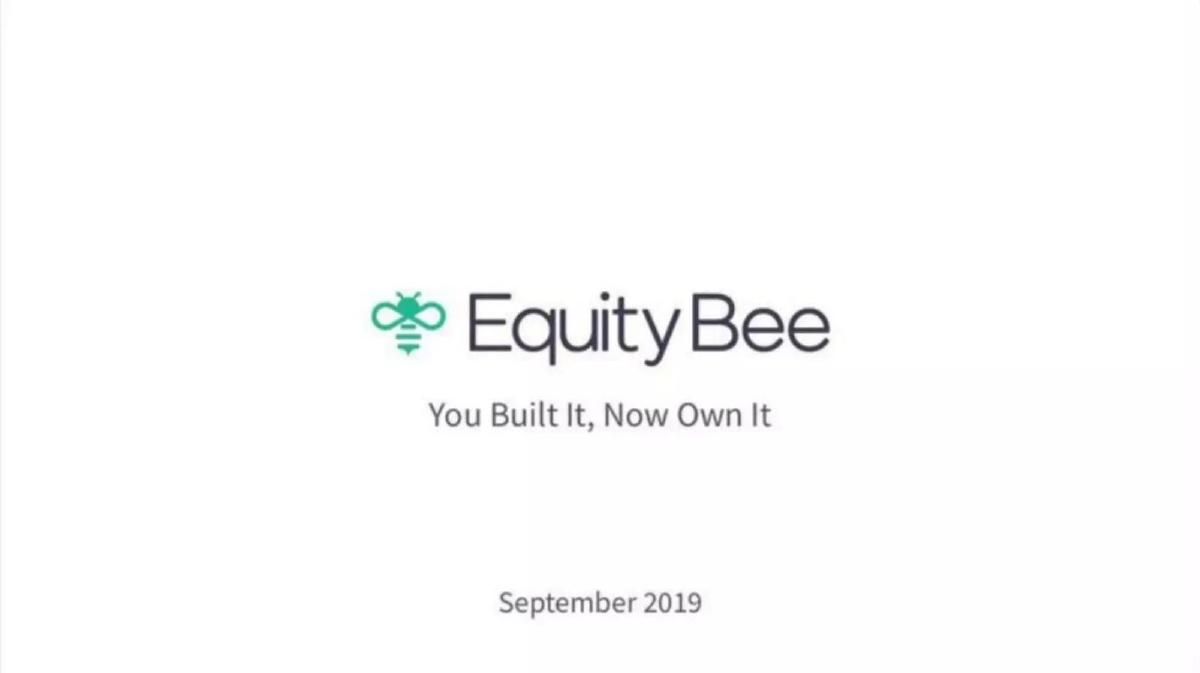 EquityBee pitch deck slide 1 of 12