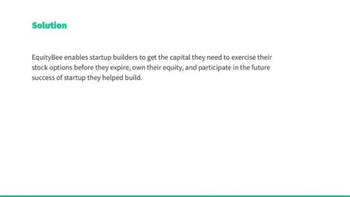 EquityBee pitch deck slide 3 of 12