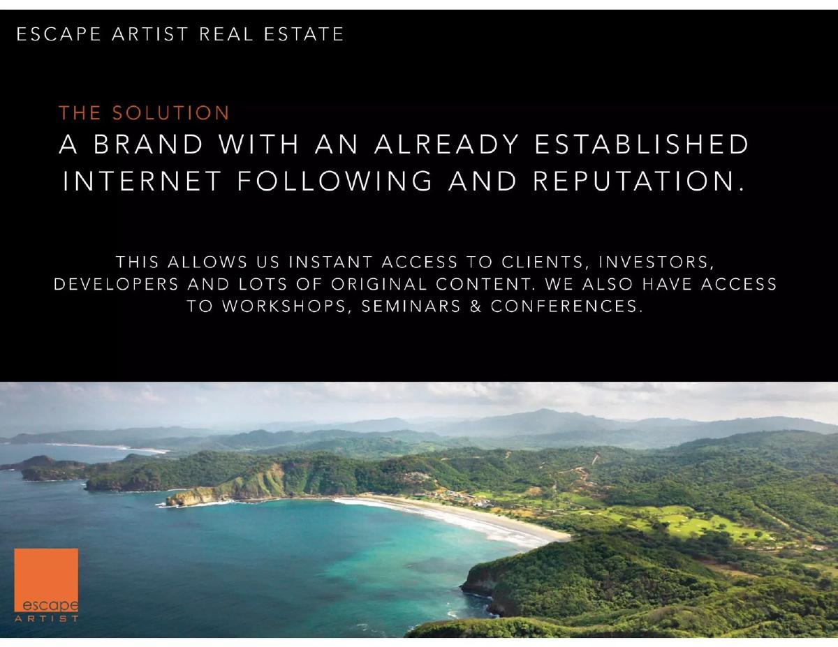 Escape Artist Real Estate pitch deck slide 6 of 13