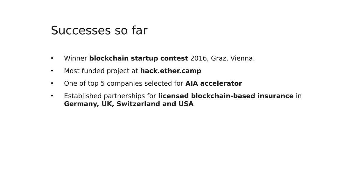 Etherisc pitch deck slide 6 of 8