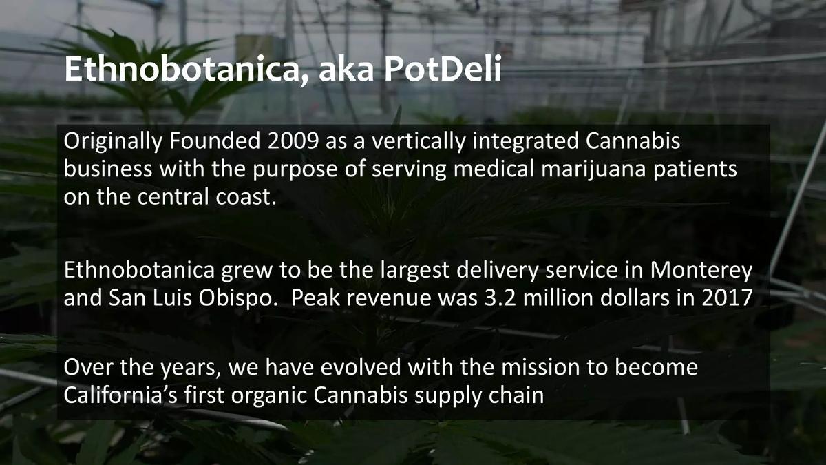 Ethnobotanica (PotDeli) pitch deck slide 2 of 15