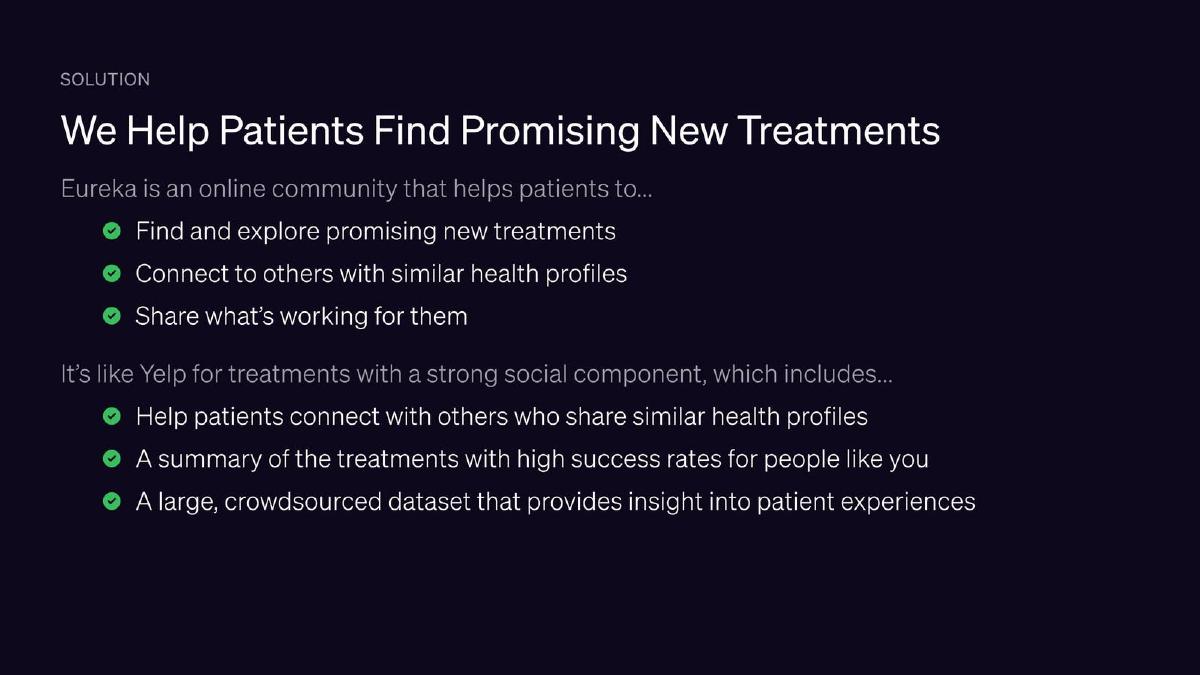 Eureka Health pitch deck slide 4 of 12