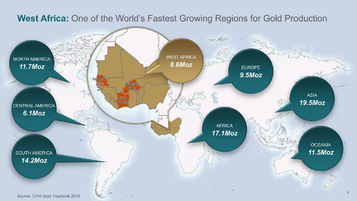 Teranga Gold Corporation pitch deck slide 4 of 36