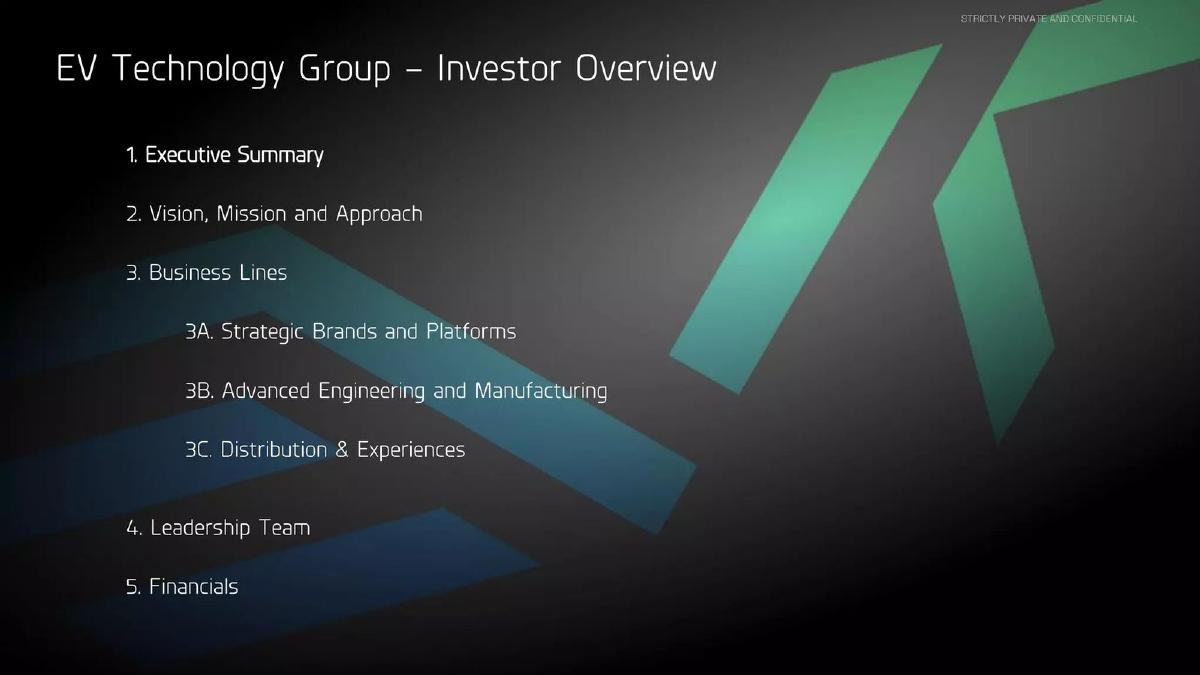 EV Technology Group pitch deck slide 3 of 49