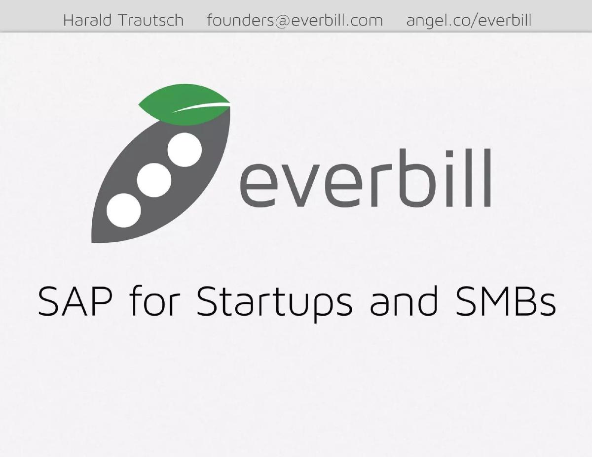 everbill pitch deck slide 1 of 8