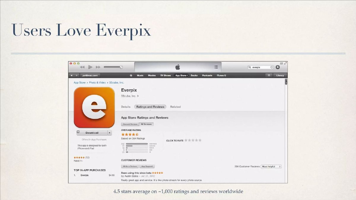 Everpix pitch deck Customers slide 23