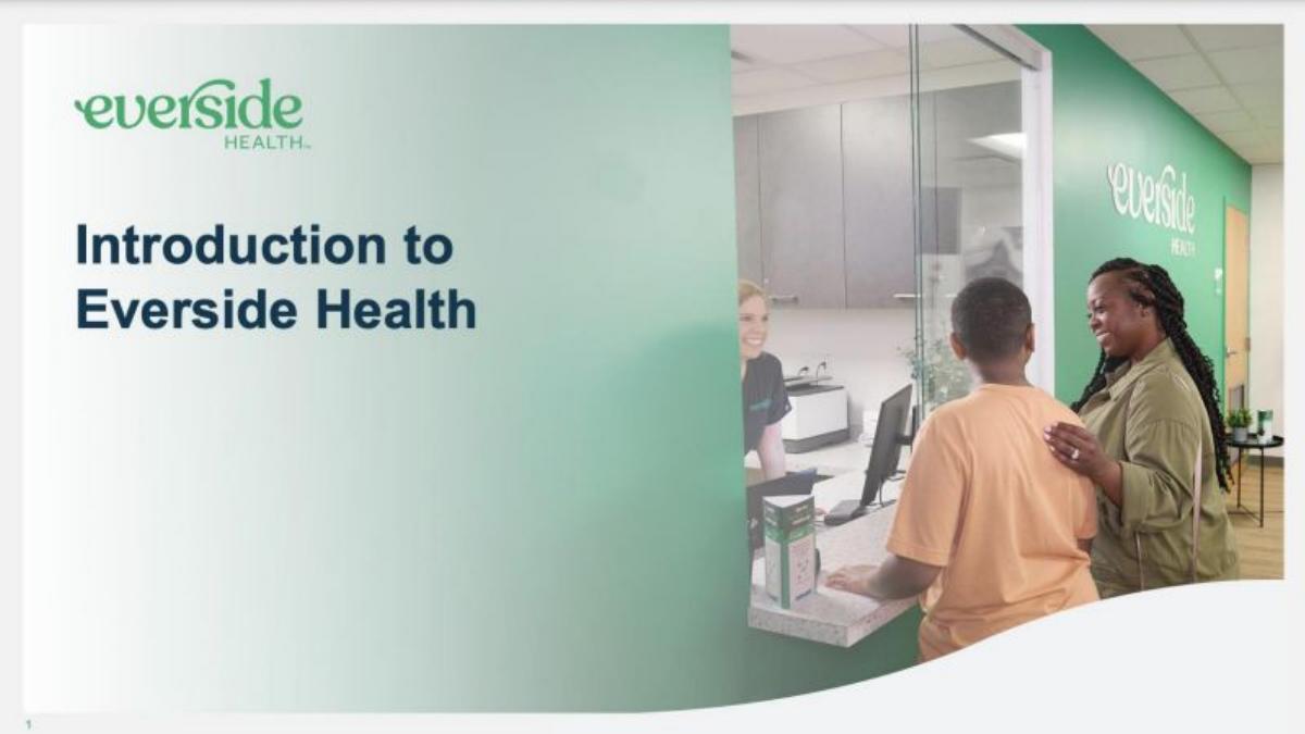 Everside Health pitch deck slide 1 of 13