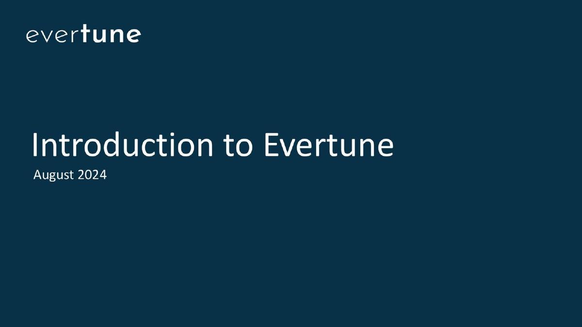 Evertune pitch deck slide 1 of 17