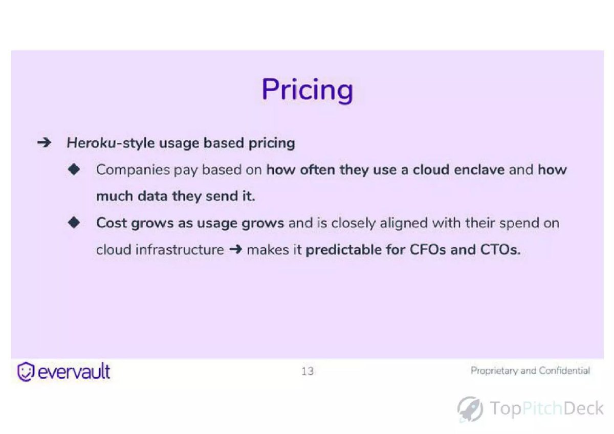 Evervault pitch deck Business model slide 11