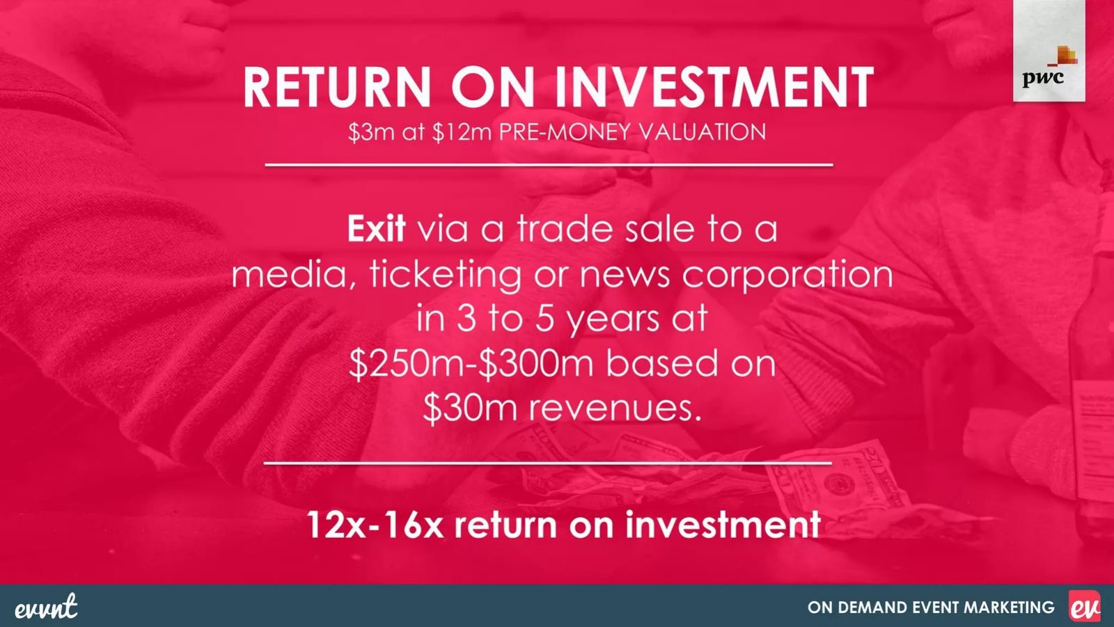 evvnt pitch deck ask slide 17