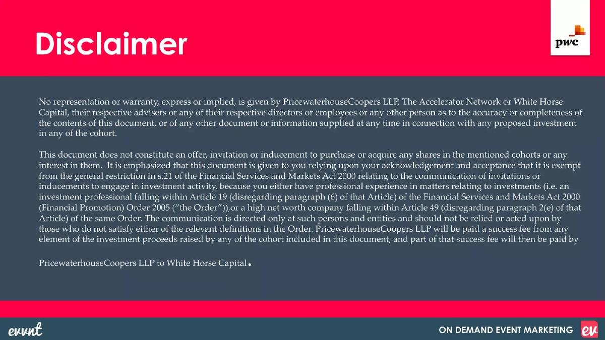 Evvnt inc pitch deck slide 2 of 18