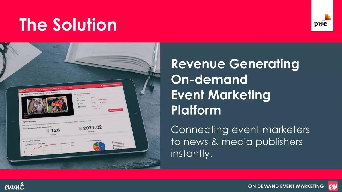 Evvnt inc pitch deck slide 6 of 18