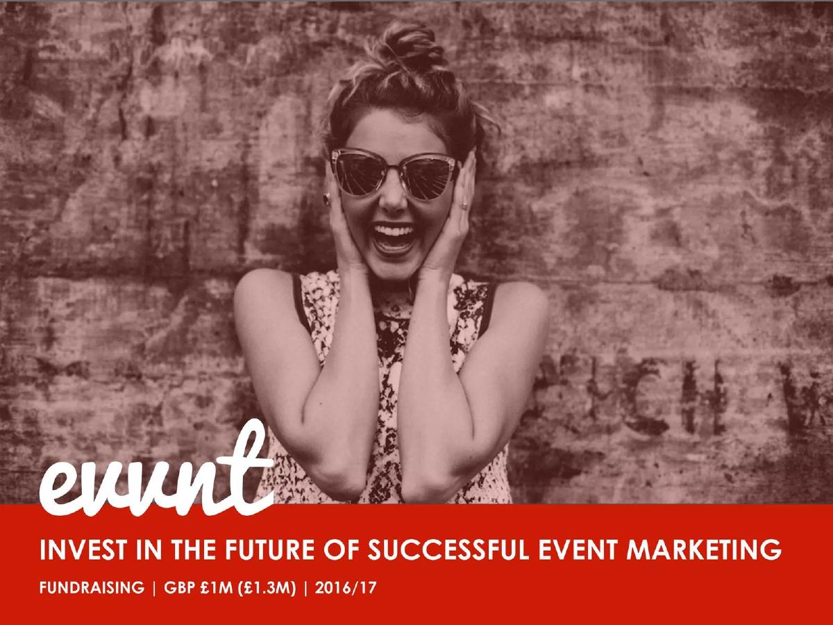 evvnt pitch deck slide 1 of 16