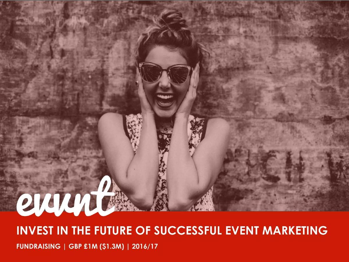 Evvnt pitch deck slide 1 of 18