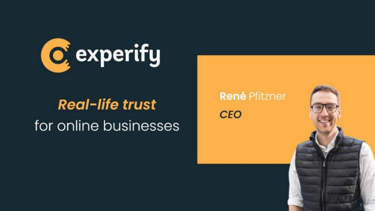Experify pitch deck slide 1 of 10
