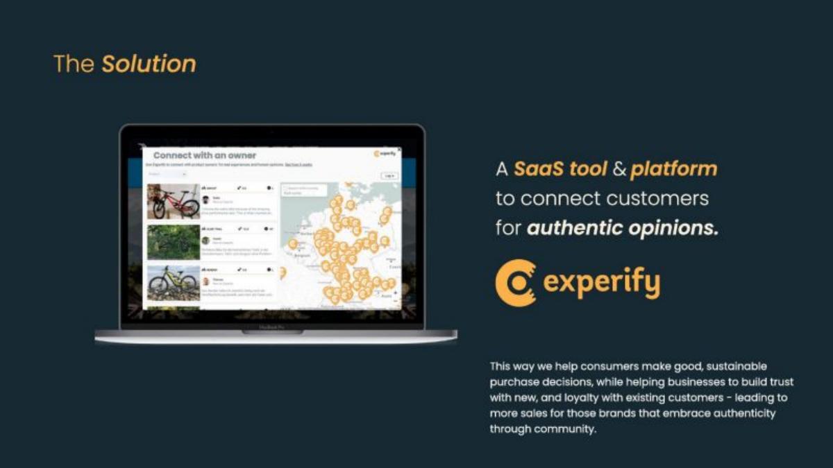 Experify pitch deck slide 4 of 10