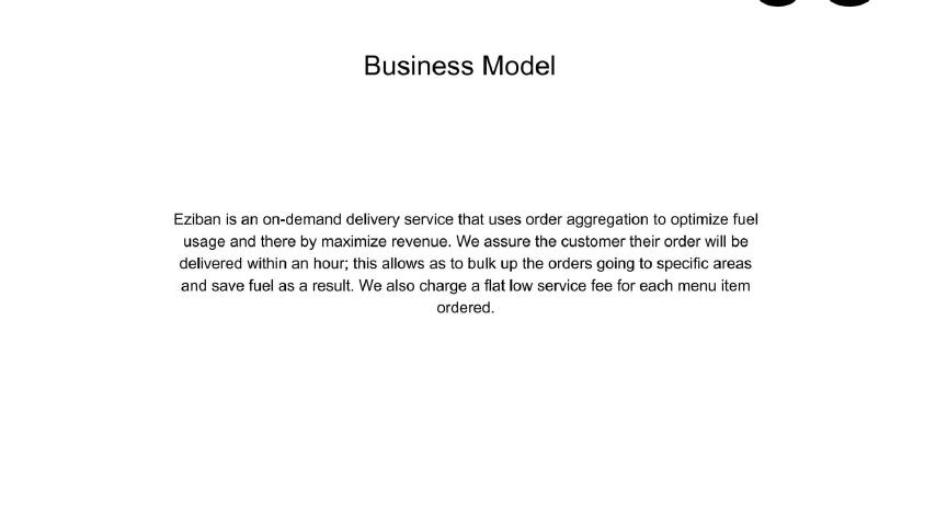 Eziban pitch deck business model slide 10