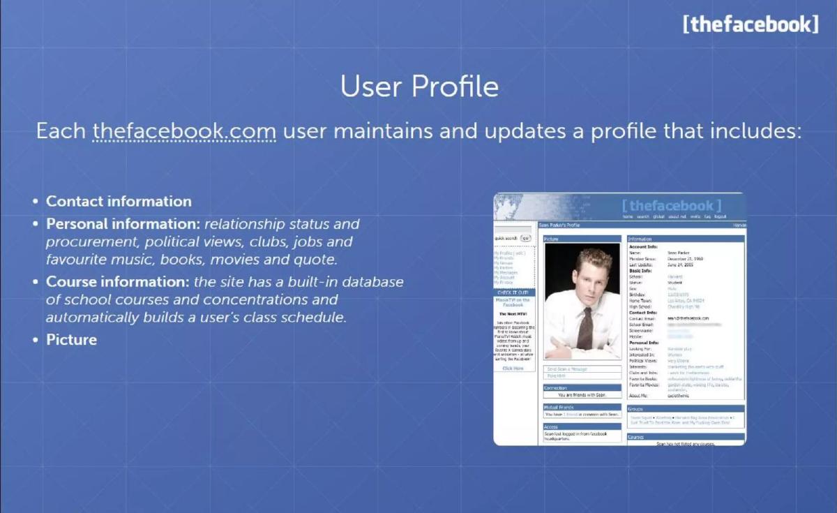 Facebook's First pitch deck slide 5 of 26