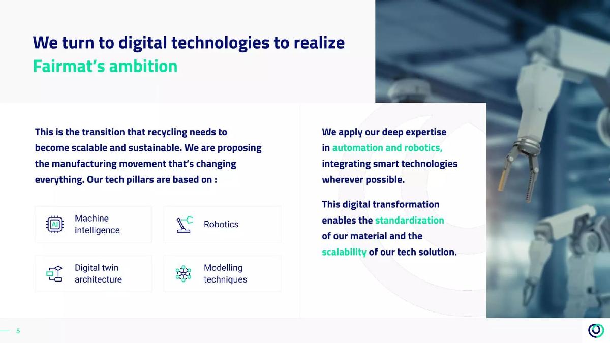 Fairmat pitch deck slide 5 of 21