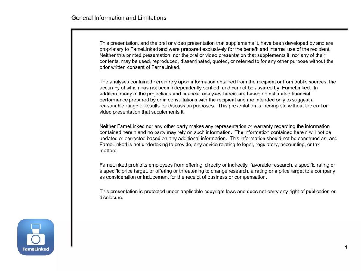 FameLinked pitch deck slide 2 of 15