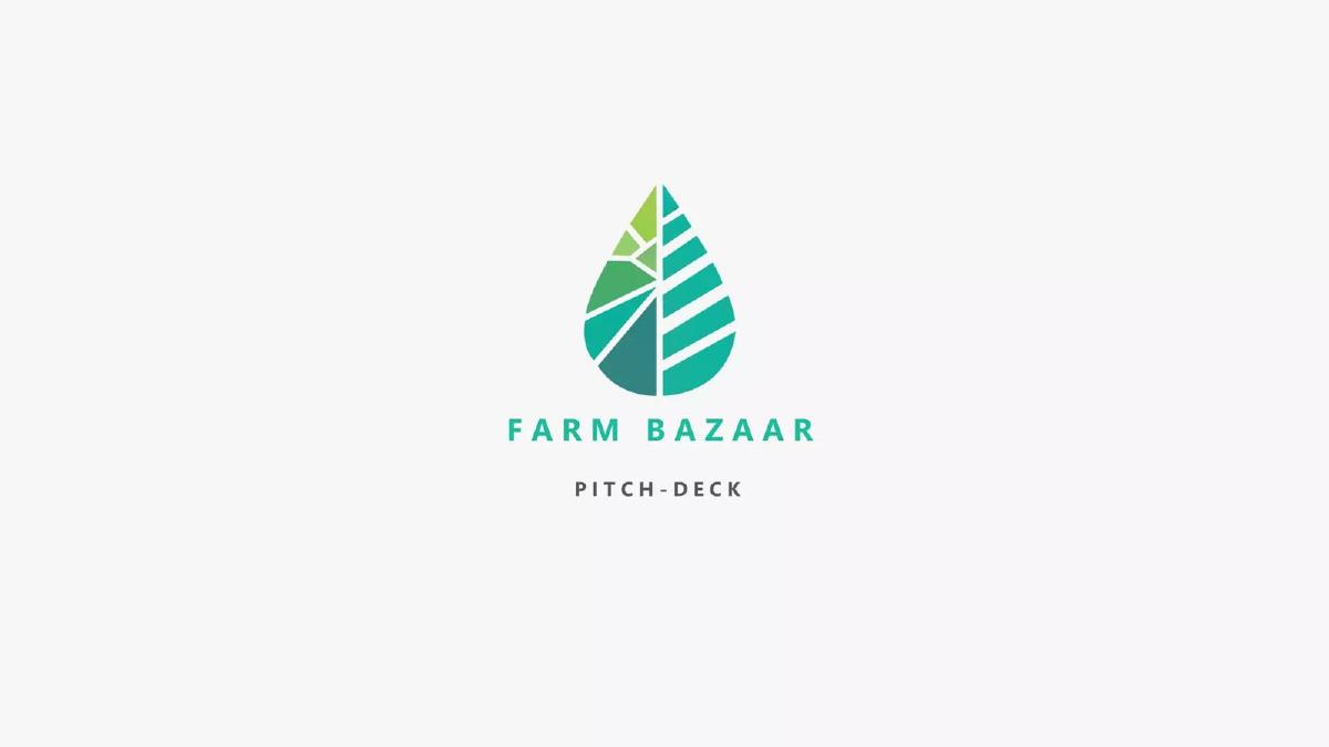 Farm Bazaar pitch deck slide 1 of 24