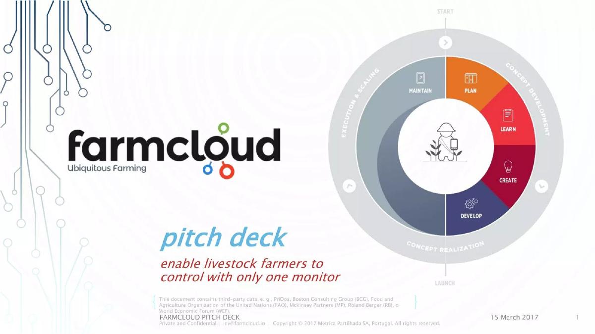 Farm Cloud pitch deck slide 1 of 9